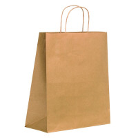Shopper in carta kraft e manici sottili corda 270x130mm H320mm