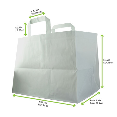 Shopper in carta bianca 320x200mm H250mm