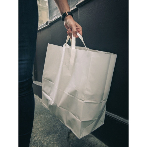 Shopper in carta bianca 320x200mm H250mm