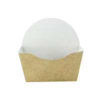 Pacchetto per ciambelle in cartone kraft, interno bianco 135x60mm H130mm