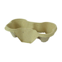 Porta bicchieri in polpa per 2 bicchieri (PAP21) 200x210mm H40mm