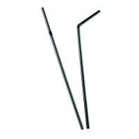 Cannuccia nera in PP flessibile  H240mm