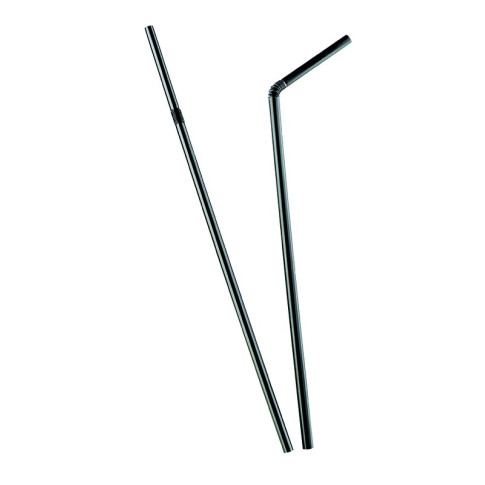 Cannuccia nera in PP flessibile  H240mm