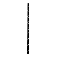 Cannuccia in carta nera, decorazione pois   H197mm
