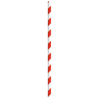 Cannuccia in carta rossa e bianca, imbustata singolarmente  H197mm