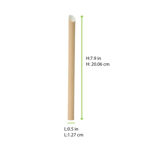Cannuccia smussata Kraft per Bubble Tea   H200mm