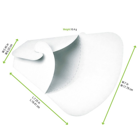 Tasca per crepes triangolare in cartone bianco 145x65mm H185mm