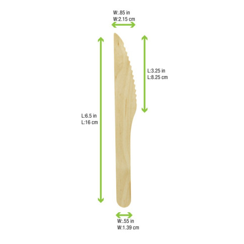 Coltello in legno  H165mm