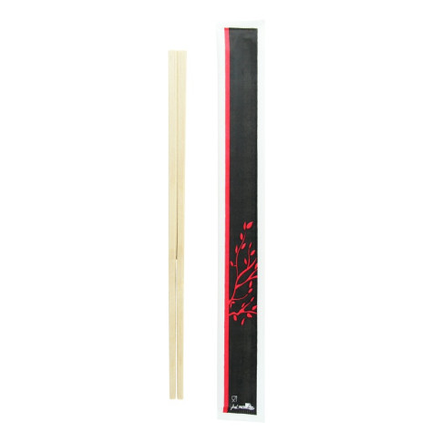 Coppia di bacchette in legno imbustate  H203mm