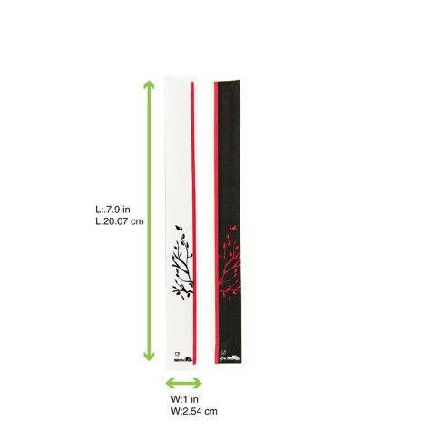 Coppia di bacchette in legno imbustate  H203mm