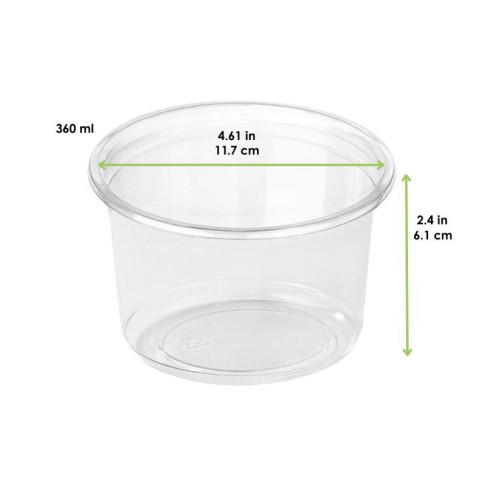 Contenitore "Deli" tondo in PET trasparente  H61mm 360ml