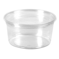 Contenitore "Deli" tondo in PET trasparente  H79mm 525ml