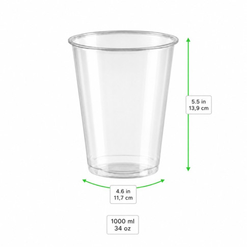 Contenitore "Deli" tondo in PET trasparente  H139mm 1000ml