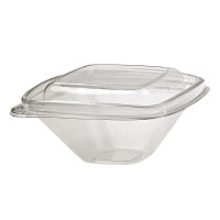 Contenitore deli quadrato trasparente con coperchio 128x128mm H55mm 250ml