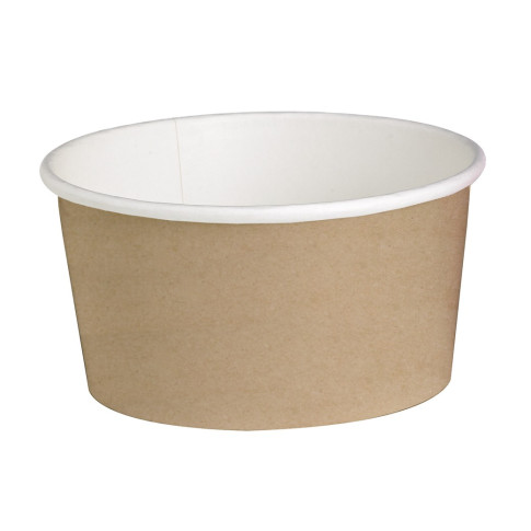 Contenitore "Deli" tondo in cartone kraft  H87mm 600ml