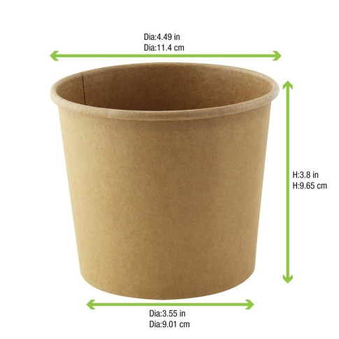 Contenitore "Deli" tondo in cartone kraft  H95mm 700ml