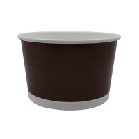 Contenitore "Deli" tondo in cartone marrone scuro  H69mm 450ml