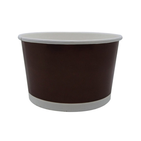 Contenitore "Deli" tondo in cartone marrone scuro  H69mm 450ml