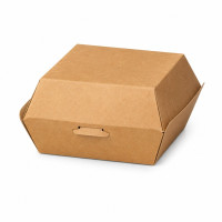 Scatola per hamburger in cartone kraft 126x120mm H70mm