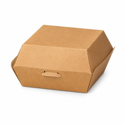 Scatola per hamburger in cartone kraft 126x120mm H70mm