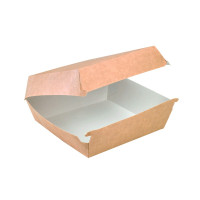 Scatola per hamburger in cartone kraft 190x180mm H75mm