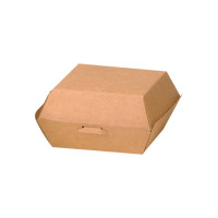 Scatola per hamburger in cartone kraft 75x75mm H50mm