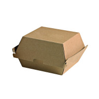 Scatola per hamburger in cartone kraft rinforzato 145x130mm H100mm