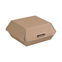 Scatola per hamburger in cartone kraft rinforzato 135x125mm H65mm