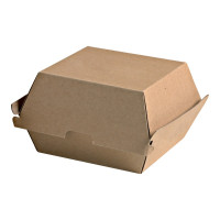 Scatola per hamburger in cartone kraft rinforzato 145x133mm H85mm