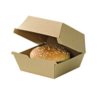 Scatola per hamburger in cartone kraft rinforzato 178x155mm H80mm