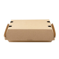 Scatola per hamburger in cartone kraft rinforzato 225x125mm H82mm