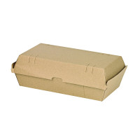 Scatola per hamburger in cartone kraft rinforzato 247x136mm H76mm