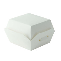 Mini scatola in cartone bianco per hamburger   70x70mm H50mm