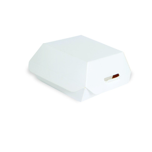 Mini scatola in cartone bianco per hamburger   98x95mm H50mm