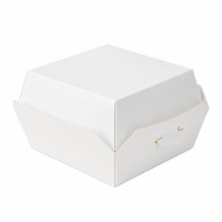 Mini scatola in cartone bianco per hamburger   98x95mm H50mm
