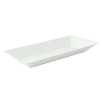 Piatto "EcoDesign" in polpa di canna da zucchero  260x130mm H28mm 500ml