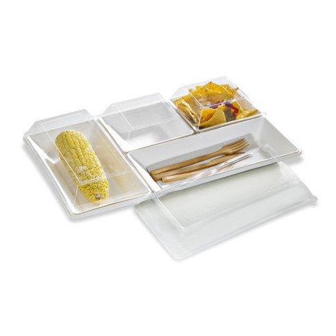 Coperchio per vassoi EcoDesign (PET1) 132x88mm H33mm