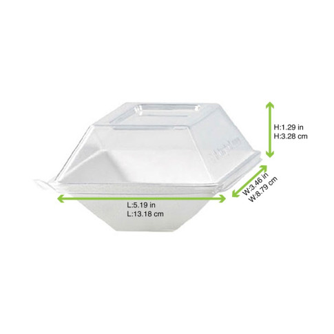 Coperchio per vassoi EcoDesign (PET1) 132x88mm H33mm