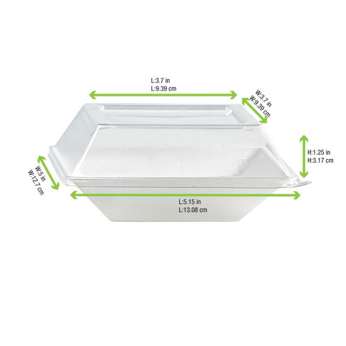 Coperchio per vassoi EcoDesign (PET1) 132x132mm H31mm