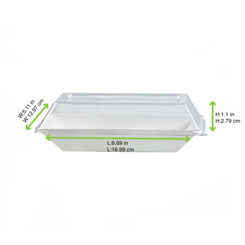 Coperchio per vassoi EcoDesign (PET1) 180x133mm H30mm