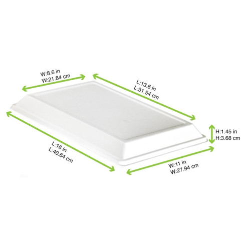 Coperchio in polpa per vassoi EcoDesign (PAP21) 410x280mm H37mm