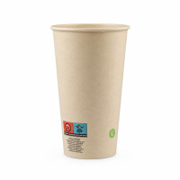 Bicchiere cartone e fibra di bambù (PAP20)  H136mm 460ml