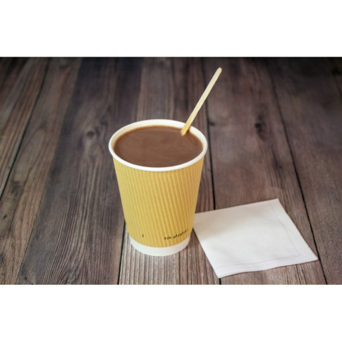 Bicchiere cartone kraft doppia parete increspata plastic-free (PAP20)  H62mm 120ml