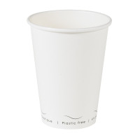 Bicchiere cartone bianco Eden plastic-free (PAP20)  H110mm 350ml