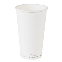 Bicchiere cartone bianco Eden plastic-free (PAP20)  H136mm 470ml