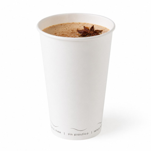 Bicchiere cartone bianco Eden plastic-free (PAP20)  H136mm 470ml
