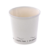 Bicchiere cartone bianco Eden plastic-free (PAP20)  H60mm 90ml