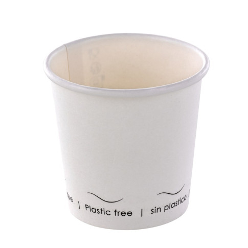 Bicchiere cartone bianco Eden plastic-free (PAP20)  H60mm 90ml