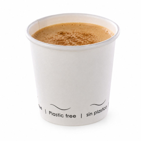 Bicchiere cartone bianco Eden plastic-free (PAP20)  H60mm 90ml