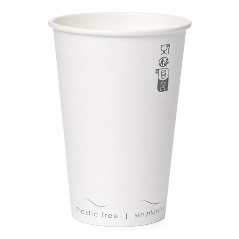 Bicchiere cartone bianco Eden plastic-free (PAP20)  H62mm 120ml